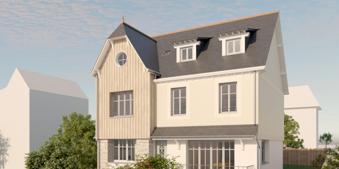 Maison CD Projet d'extension construction bois agrandissement Cancale architecte