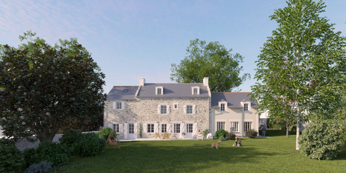 Projet SB Extension / Agrandissement, rénovation d'une maison individuelle au Minihic sur Rance Côte d'émeraude projet architecte architecture bois