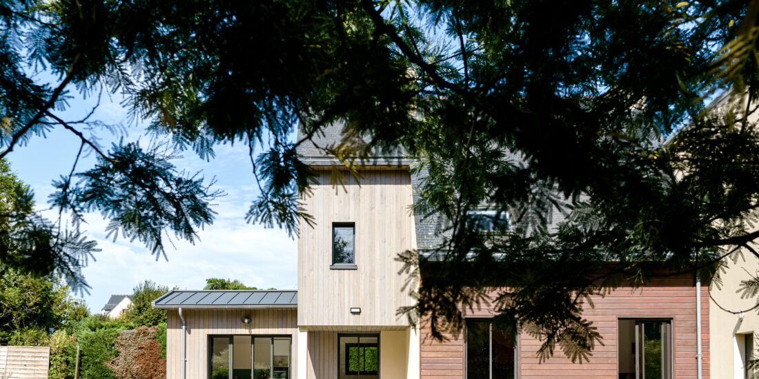 Projet OR Construction de l'extensiond'une maison individuelle à Cancale Côte d'émeraude projet architecte architecture bois