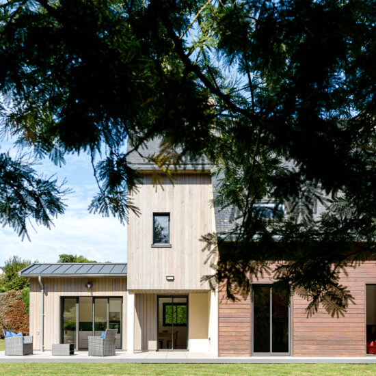 Projet OR Construction de l'extensiond'une maison individuelle à Cancale Côte d'émeraude projet architecte architecture bois